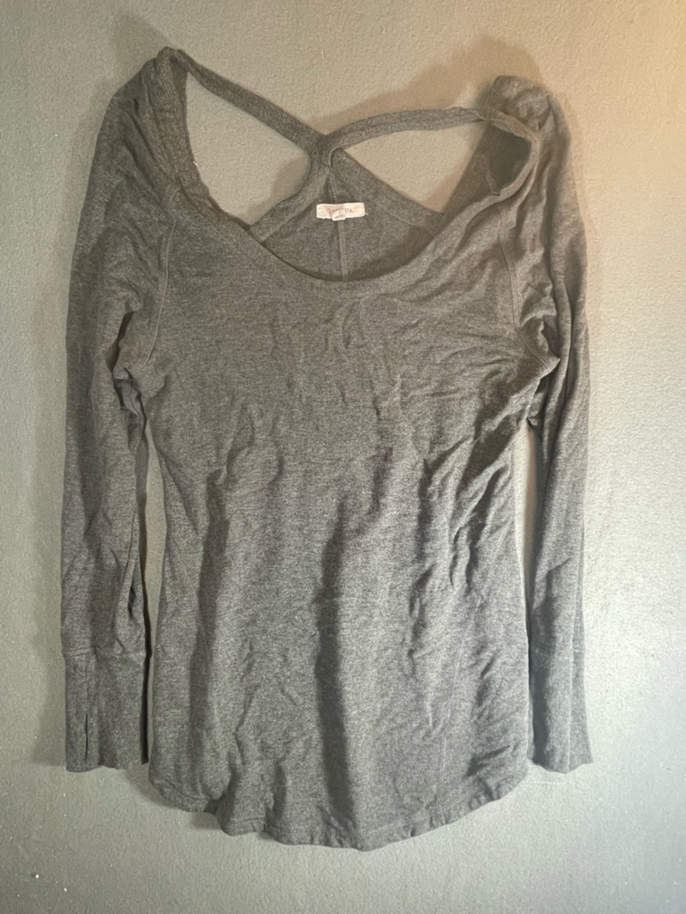 Athleta Grey Long Sleeve Top